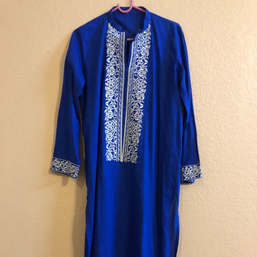 Long Indian blue Kurti